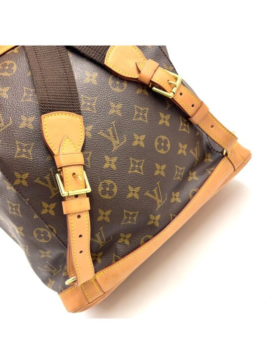Louis Vuitton Montsouris GM Monogram Leather Brown Light Backpack Gold